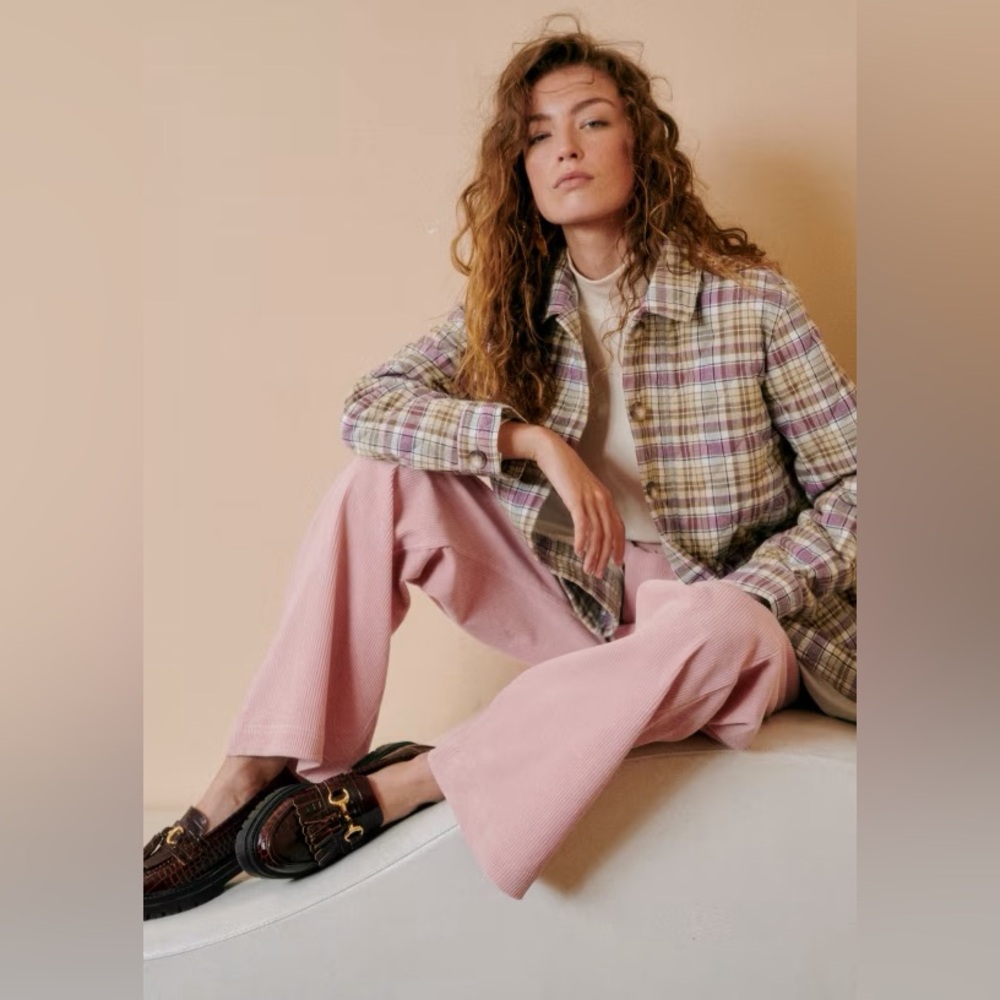Sezane Plaid Quilted Will Jacket